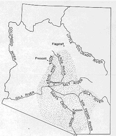 Hohokam area in Arizona